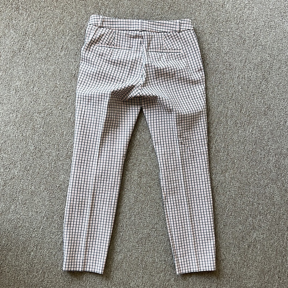 BANANA REPUBLIC SLOAN PANTS PINK BLACK PLAID SIZE 4 - Picture 4 of 4